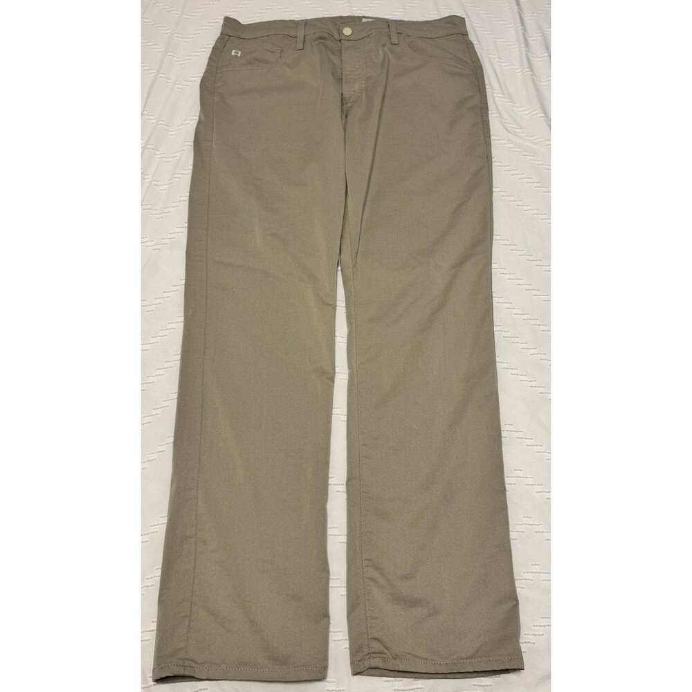 AG Adriano Goldschmied Pants Mens 36x32 Tan The Everett Slim Straight Made USA